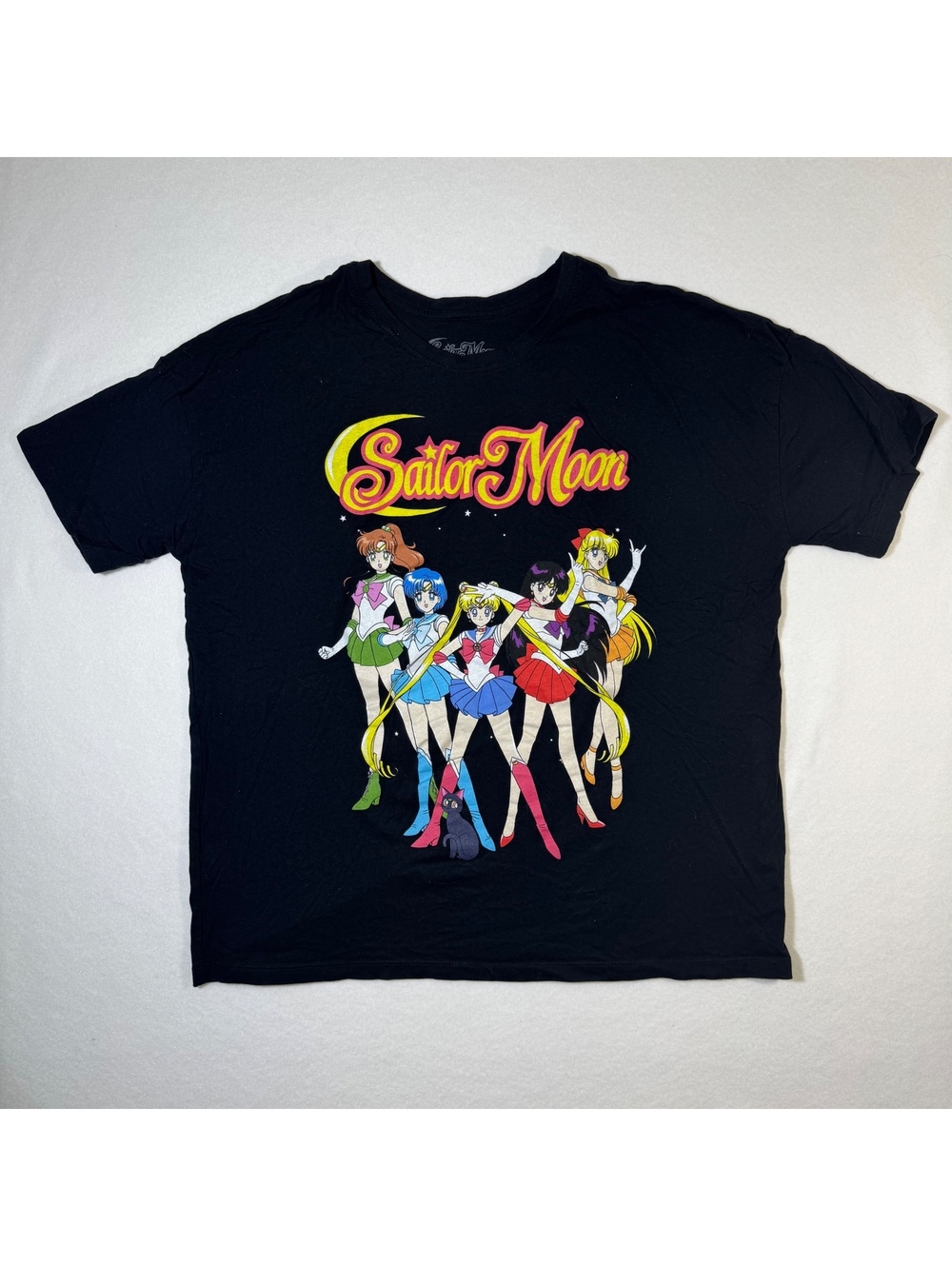 Sailor Moon Sailor Guardian Lineup Graphic Tee - Hot Topic - Black - Size M
